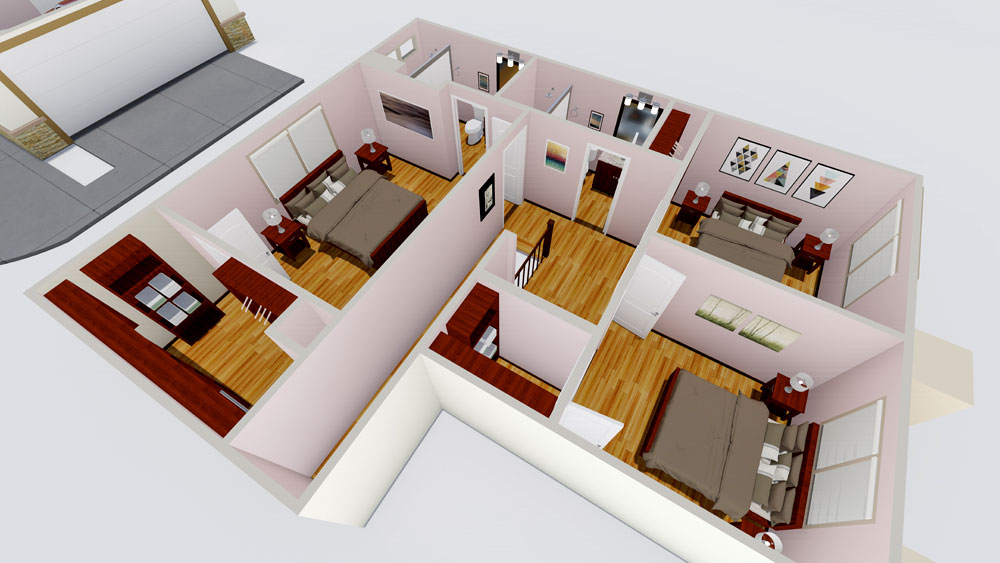 Two-story Floor Plan - Upper View